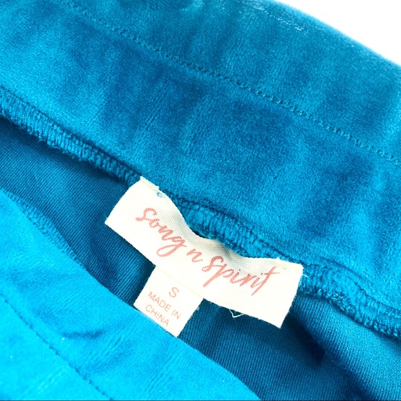 Aqua Stretch Velour Pants New Small - Picture 7 of 12